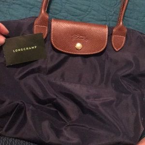Navy medium Le Pliage longchamp tote